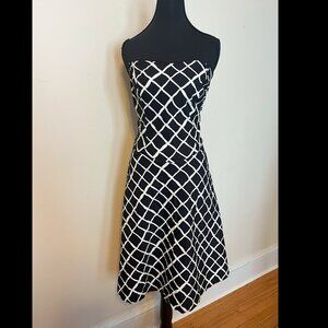 Black and White Size 7 A Line Dress Y2K
